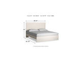 Stelsie White King Panel Bed, Chest And Nightstand