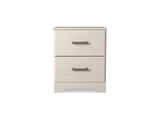 Stelsie White King Panel Bed With Dresser, Mirror And Nightstand