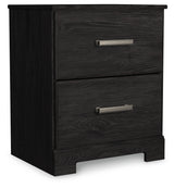 Belachime Black Nightstand