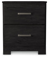 Belachime Black Nightstand