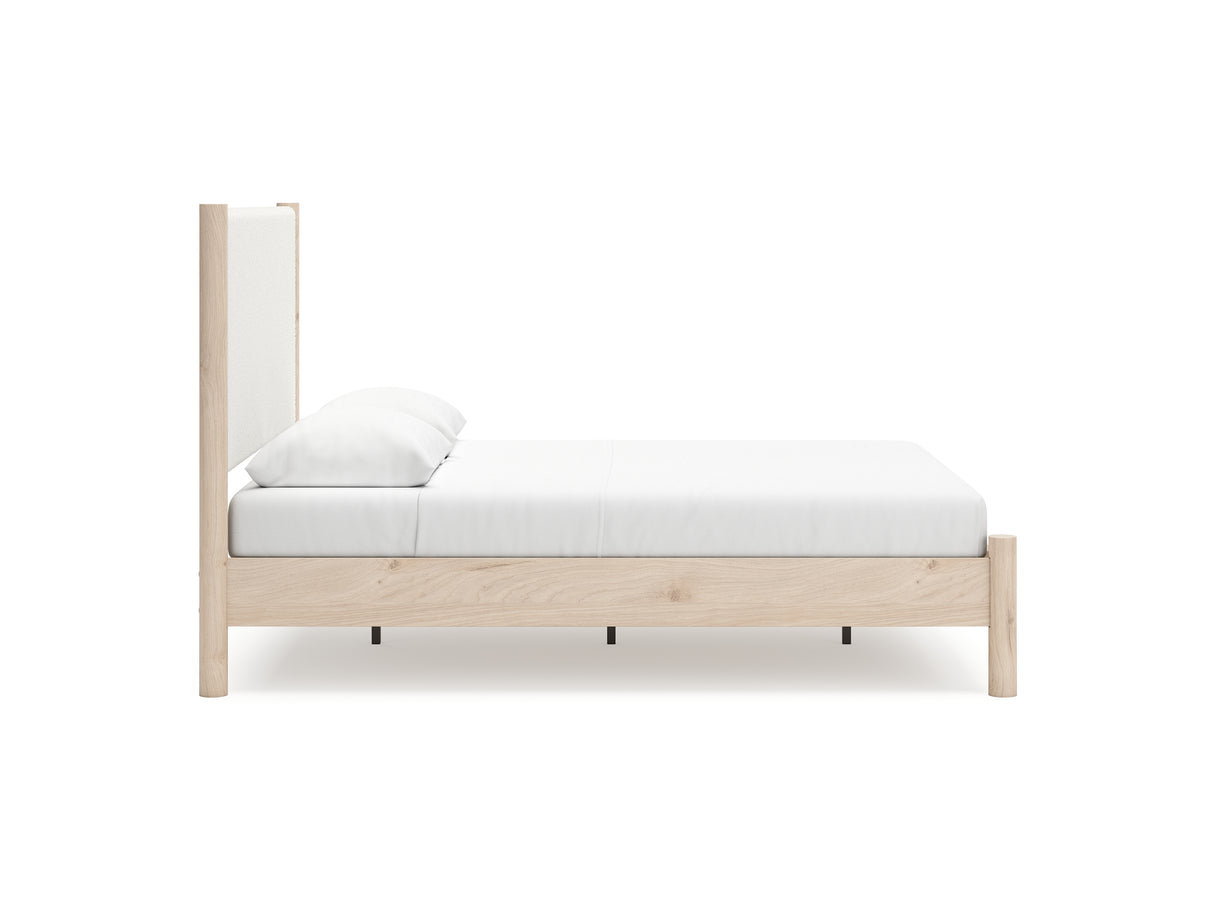 Cadmori Two-Tone Queen Upholstered Panel Bed