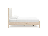 Cadmori Two-Tone Queen Upholstered Panel Bed