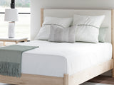 Cadmori Two-Tone Queen Upholstered Panel Bed
