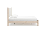 Cadmori Two-Tone King Upholstered Panel Bed