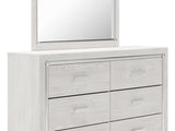 Altyra White King Bookcase Headboard, Dresser And Mirror