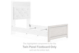 Altyra White Twin Panel Footboard