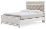 Altyra White Queen Panel Bed
