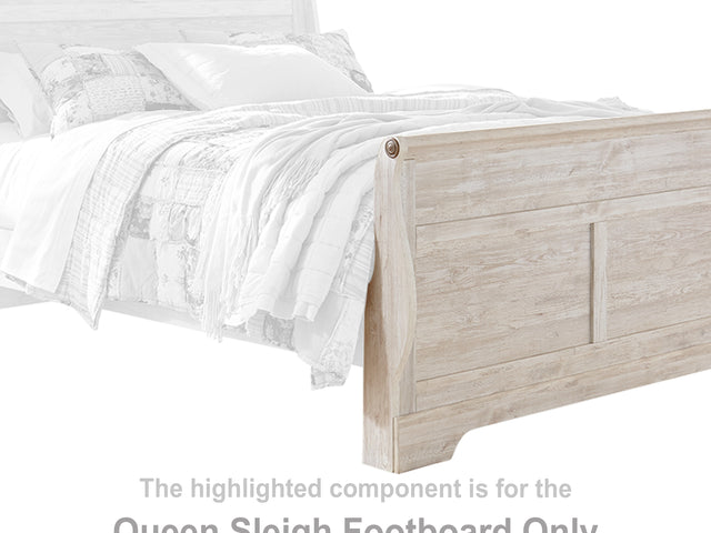 Willowton Whitewash Queen Sleigh Footboard