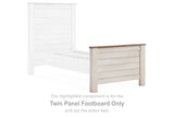 Willowton Whitewash Twin Panel Footboard