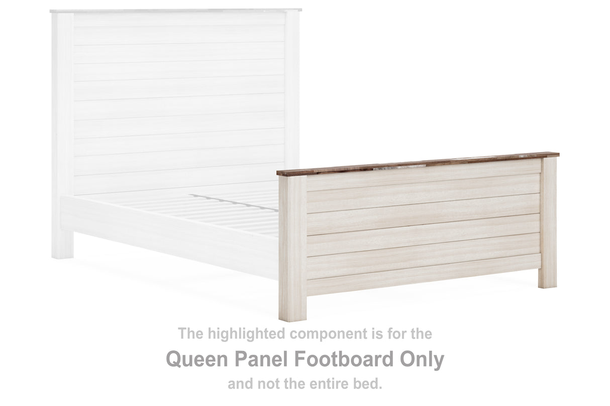 Willowton Whitewash Queen Panel Footboard
