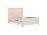 Willowton Whitewash Queen Panel Bed, Dresser, Mirror, And Nightstand