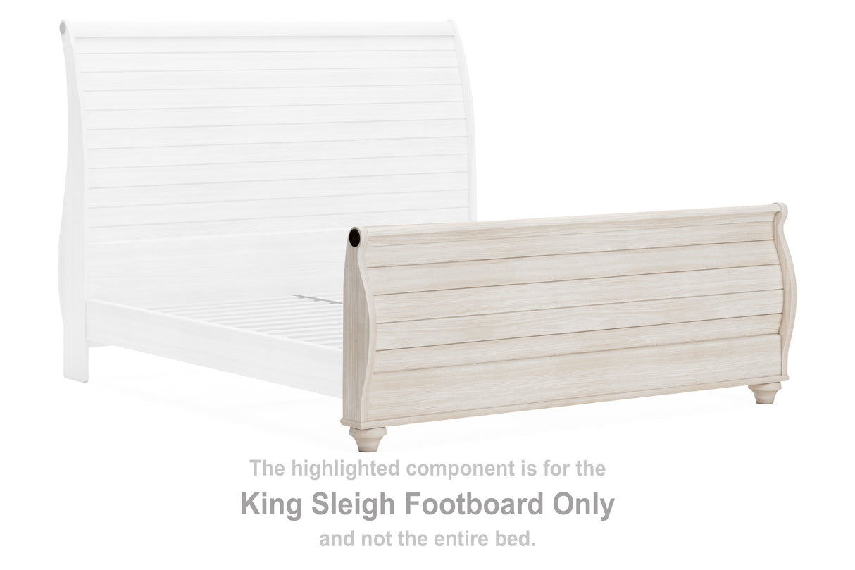 Willowton Whitewash King Sleigh Footboard