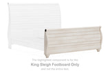 Willowton Whitewash King Sleigh Footboard