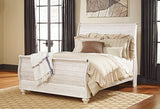Willowton Whitewash Queen Sleigh Headboard