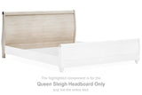 Willowton Whitewash Queen Sleigh Headboard