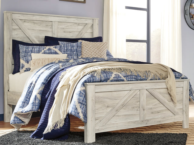 Bellaby Whitewash Queen Crossbuck Panel Bed