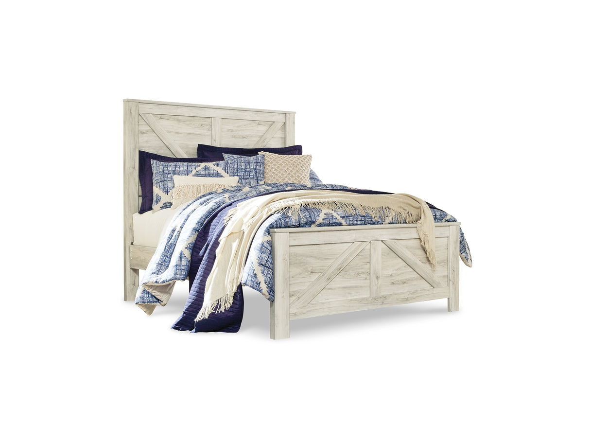 Bellaby Whitewash Queen Crossbuck Panel Bed