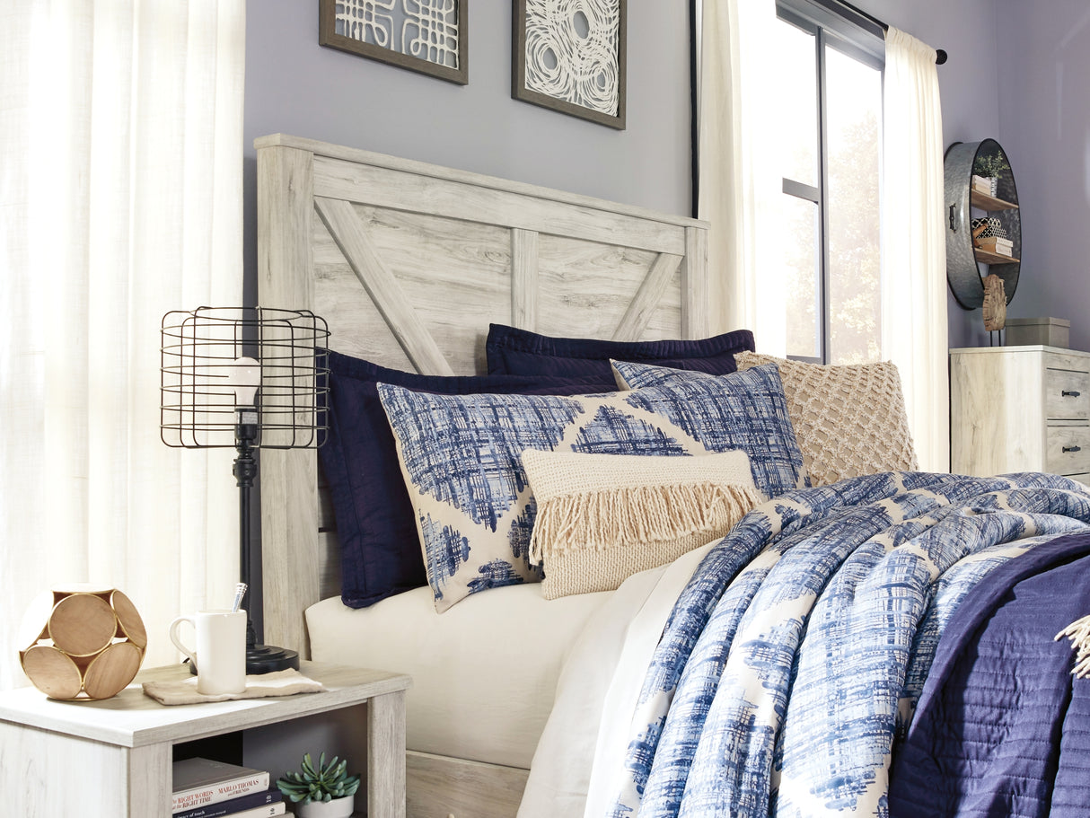 Bellaby Whitewash Queen Crossbuck Panel Bed