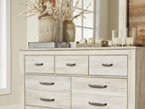 Bellaby Whitewash King Panel Bed, Dresser, Mirror, Chest And 2 Nightstands