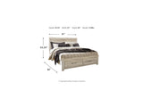 Bellaby Whitewash King Panel Storage Bed, Dresser, Mirror And Nightstand
