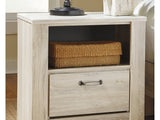 Bellaby Whitewash King Panel Bed, Dresser, Mirror, Chest And 2 Nightstands