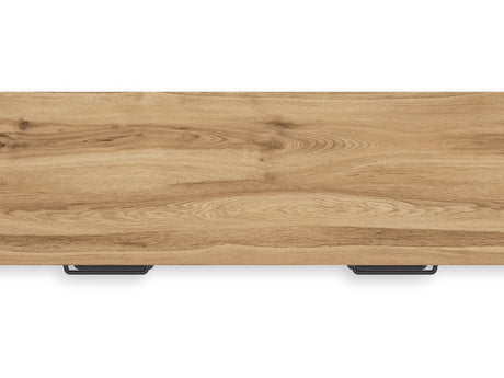 Linnocreek White/Warm Brown King Panel Bed, Dresser And Nightstand