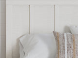 Linnocreek White/Warm Brown Full Panel Bed