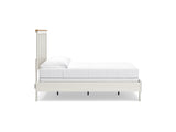 Linnocreek White/Warm Brown Full Panel Bed