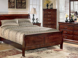 Alisdair Reddish Brown California King Sleigh Bed