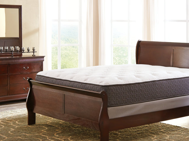 Alisdair Reddish Brown King Sleigh Bed, Dresser, Mirror And Nightstand
