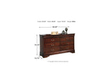 Alisdair Reddish Brown Twin Sleigh Bed And Dresser