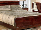 Alisdair Reddish Brown Queen Sleigh Bed, Dresser, Mirror, And Nightstand