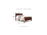 Alisdair Reddish Brown California King Sleigh Bed, Dresser And Mirror
