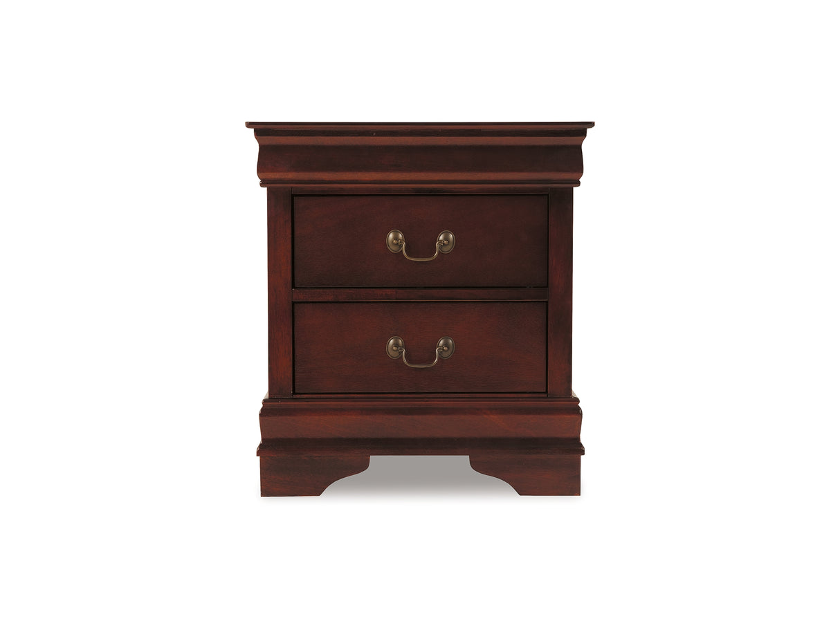 Alisdair Reddish Brown Full Sleigh Bed, Dresser, Mirror, Chest And Nightstand