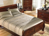 Alisdair Reddish Brown King Sleigh Bed