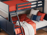 Nextonfort Blue Twin Over Full Bunk Bed