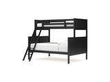 Nextonfort Black Twin Over Full Bunk Bed