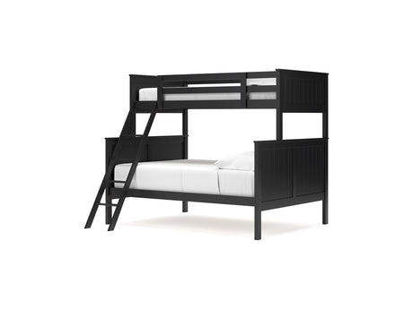 Nextonfort Black Twin Over Full Bunk Bed