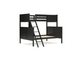 Nextonfort Black Twin Over Full Bunk Bed