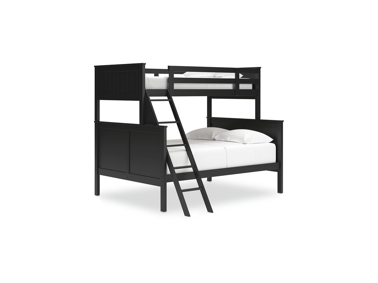 Nextonfort Black Twin Over Full Bunk Bed