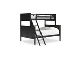 Nextonfort Black Twin Over Full Bunk Bed
