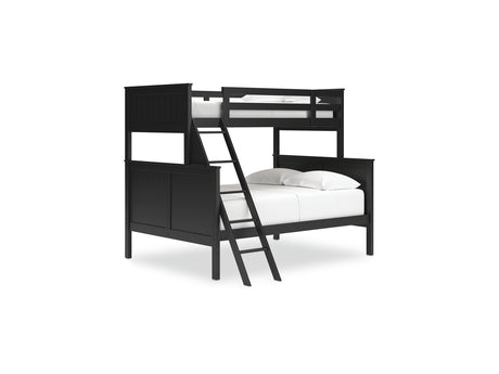 Nextonfort Black Twin Over Full Bunk Bed