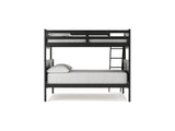 Nextonfort Black Twin Over Full Bunk Bed