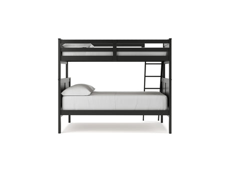 Nextonfort Black Twin Over Full Bunk Bed