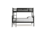 Nextonfort Black Twin Over Full Bunk Bed