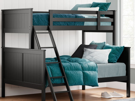 Nextonfort Black Twin Over Full Bunk Bed