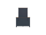 Landocken Brown/Blue Full Panel Headboard, Dresser And Mirror