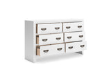 Binterglen White Queen Panel Bed, Dresser And Nightstand