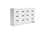 Binterglen White Queen Panel Bed, Dresser And Nightstand