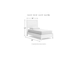Binterglen White Twin Panel Bed, Dresser And Mirror